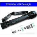 HID Aluminium rechargeable Li-battery 65W/55W/45W Flashlight with SOS function